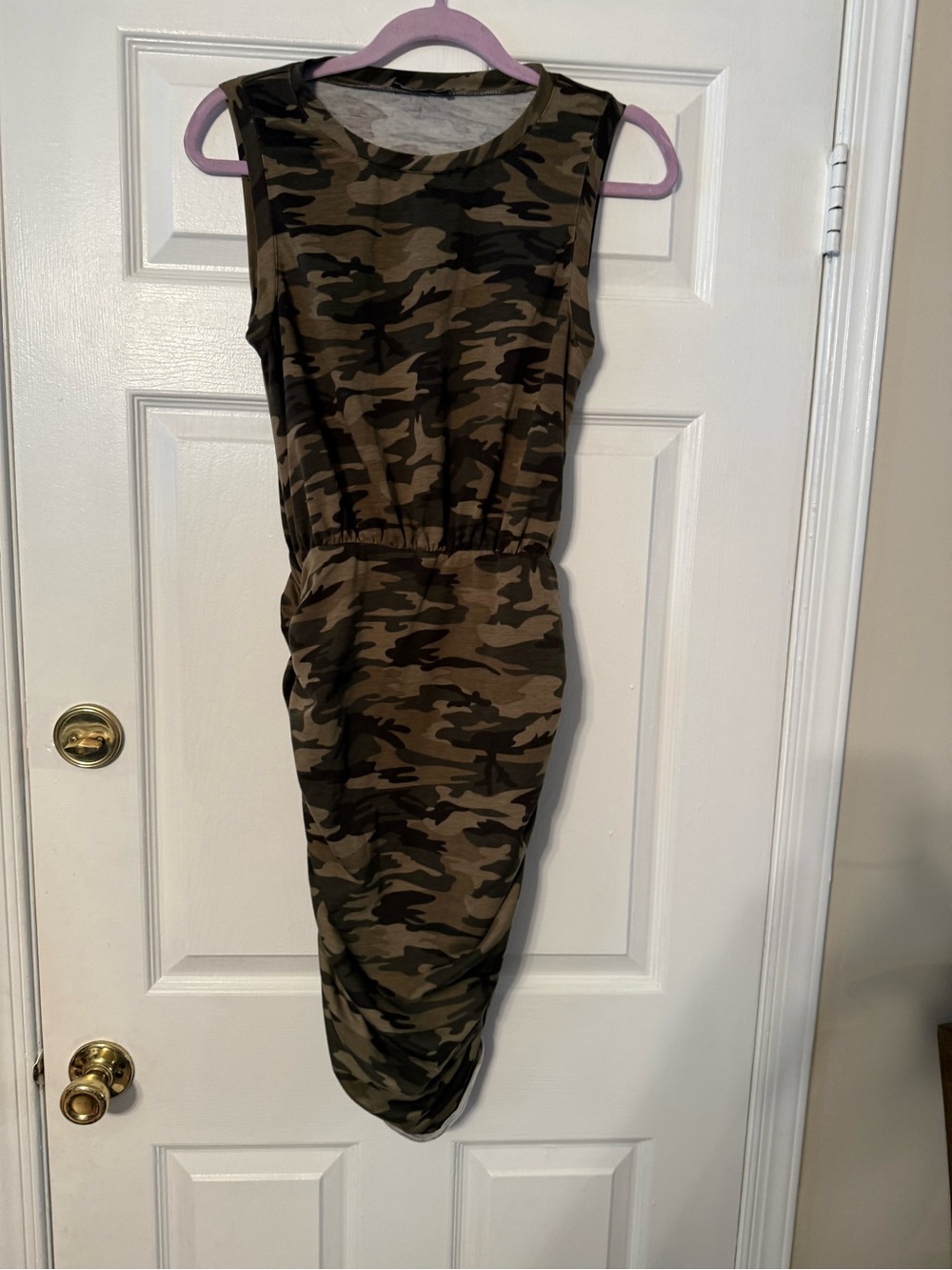 Fate Olive Green and Brown Camo Dress